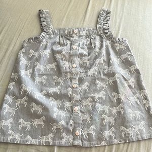 Gymboree Black White Striped Zebra Sleeveless Top  7